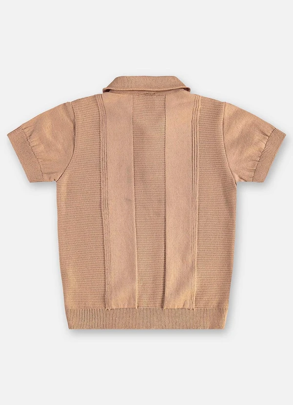 Up Baby - Camisa Polo Tricot Infantil Marrom 4