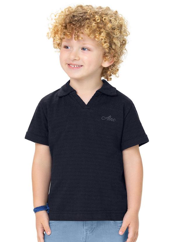 Alenice - Polo Bordada Menino Azul