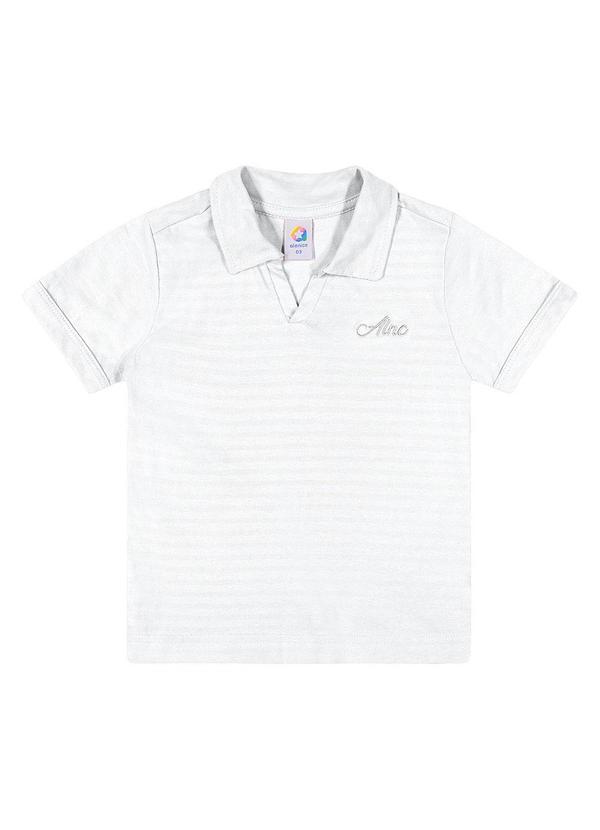 Alenice - Polo Bordada Menino Branco