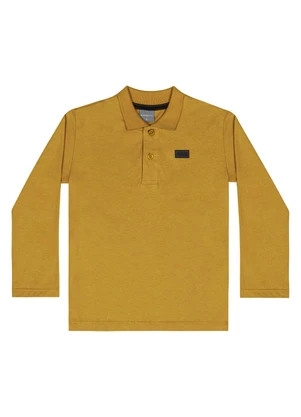Quimby - Polo em Meia Malha Infantil Menino Marrom - QUIMBY