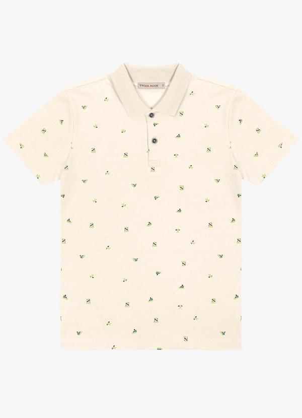 Trick Nick - Polo Infantil em Cotton Bege