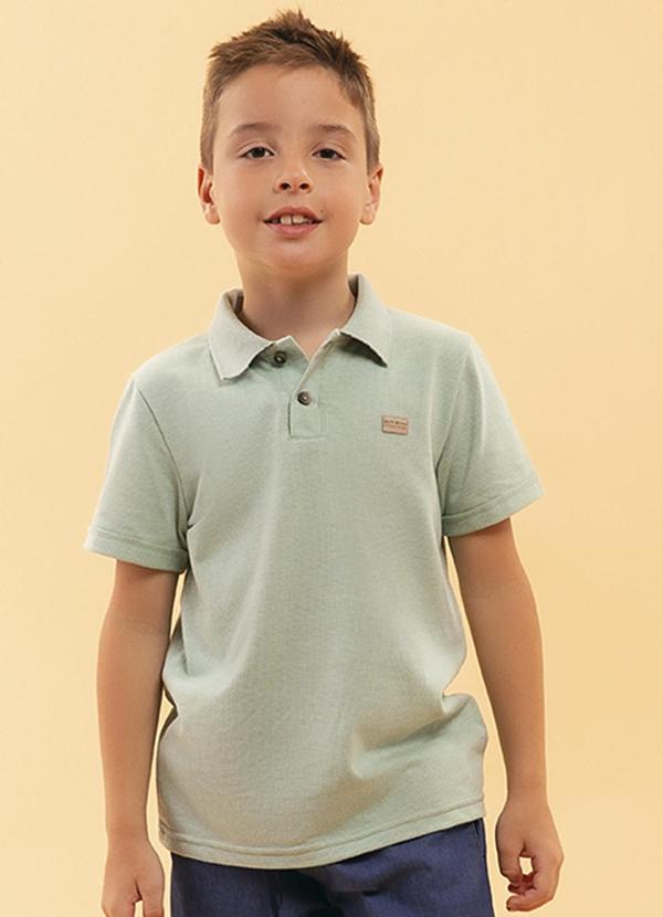 Soft Bonni - Polo Infantil Malha Piquet Verde
