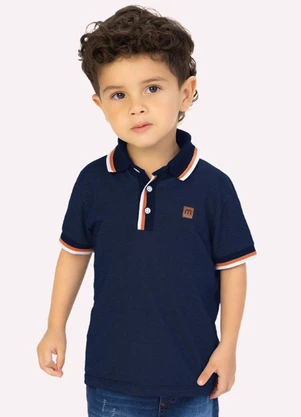 Milon - Polo Infantil Menino Azul Marinho Azul - MILON