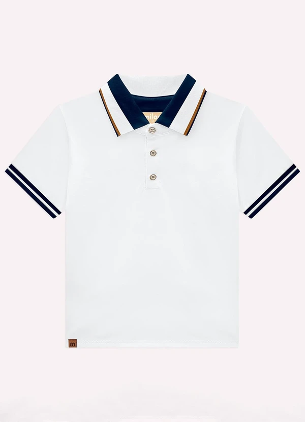 Milon - Polo Infantil Menino Básica Milon Branco