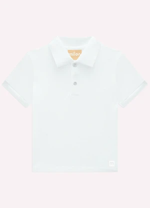 Polo Infantil Menino Lisa Milon (Branco) - MILON