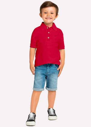 Polo Infantil Menino Lisa Milon (Vermelho) - MILON