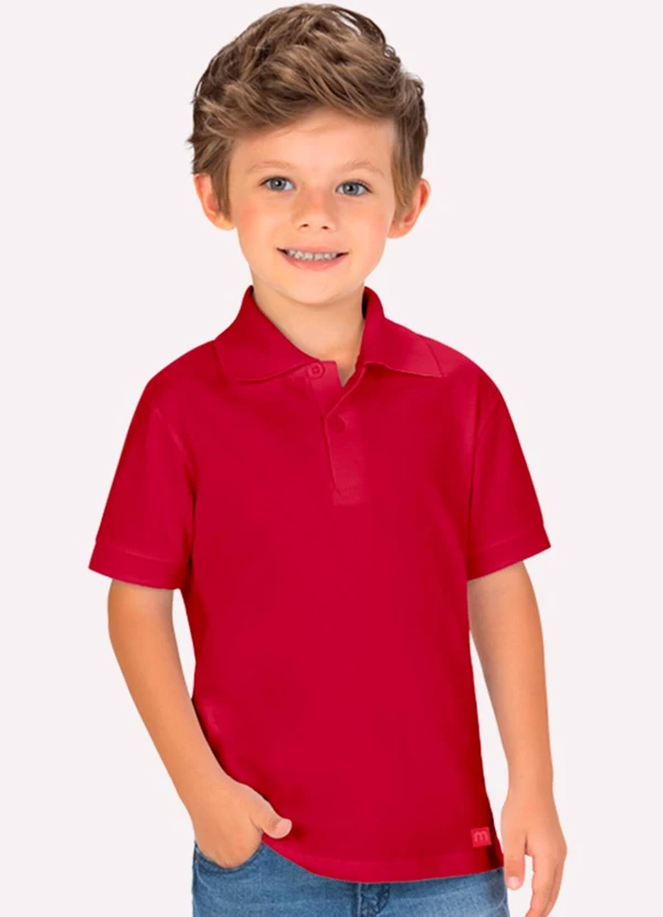 Milon - Polo Infantil Menino Lisa Milon Vermelho