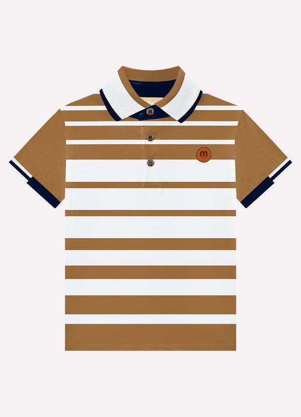 Milon - Polo Infantil Menino Listrada Marrom