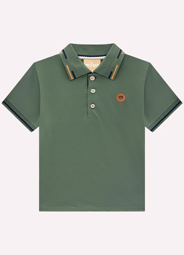 Milon - Polo Infantil Menino Milon com Gola e Punhos Listr