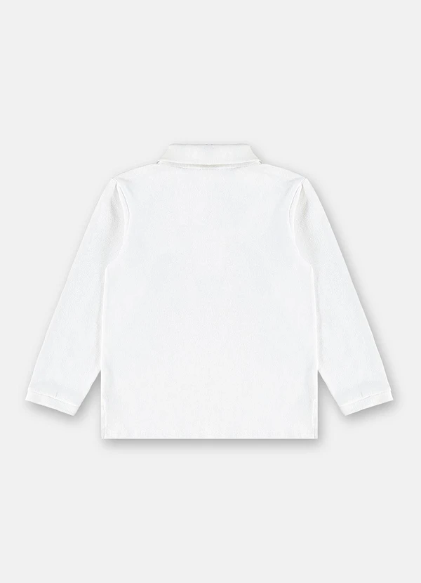 Up Baby - Polo Infantil para Menino em Piquet Branco 4