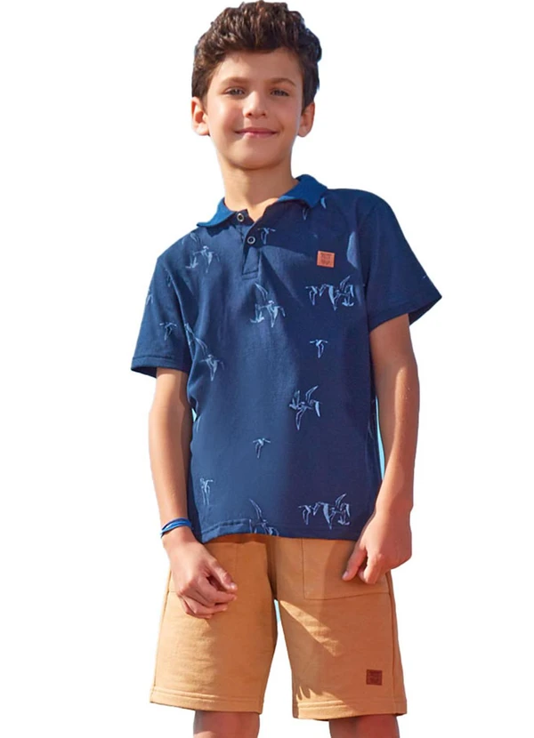 Pulla Bulla - Polo Malha Azul Marinho 2