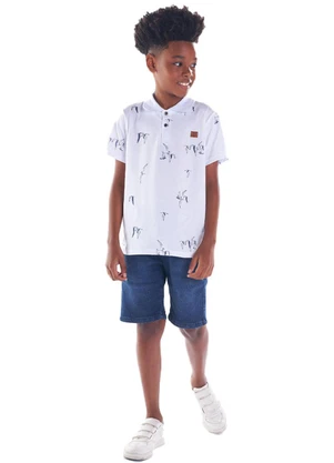 Pulla Bulla - Polo Malha Branco - PULLA BULLA