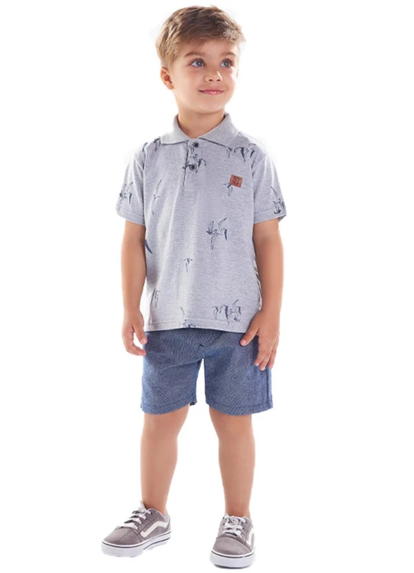 Pulla Bulla - Polo Malha Cinza 2