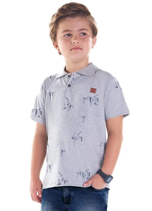 Pulla Bulla - Polo Malha Cinza - PULLA BULLA