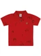 Pulla Bulla - Polo Malha Branco - variação: Vermelho