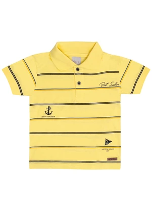 Pulla Bulla - Polo Meia Malha Amarelo - PULLA BULLA