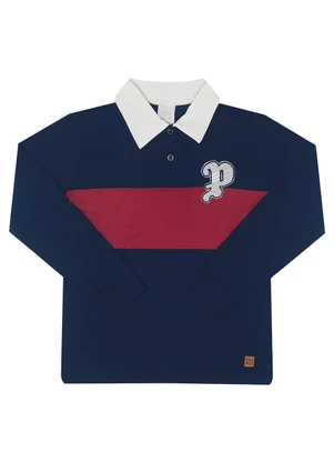 Pulla Bulla - Polo Meia Malha Azul - PULLA BULLA