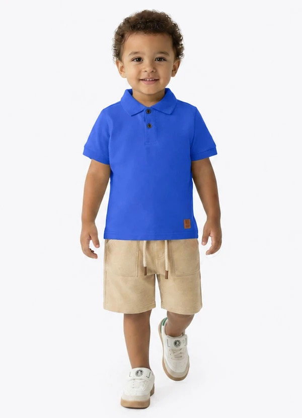 Pulla Bulla - Polo Meia Malha Azul
