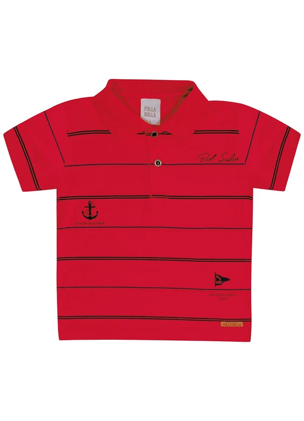 Pulla Bulla - Polo Meia Malha Vermelho