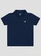 Reirex - Polo Menino Meia Malha Trabalhada Striped Bege - variação: Azul