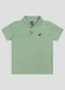 Reirex - Polo Menino Meia Malha Trabalhada Striped Bege - variação: Verde