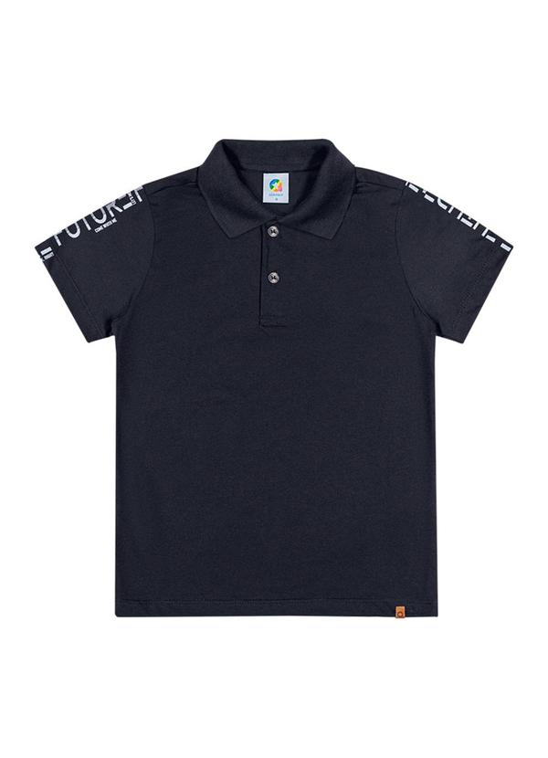 Alenice - Polo Minimalista Meninos Azul 1