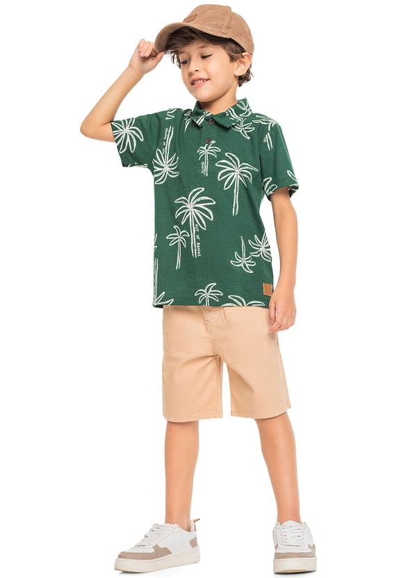 Quimby - Polo Palm Paradise para Menino Verde 2