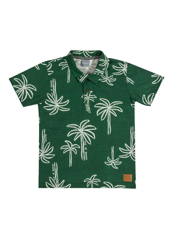 Quimby - Polo Palm Paradise para Menino Verde 3