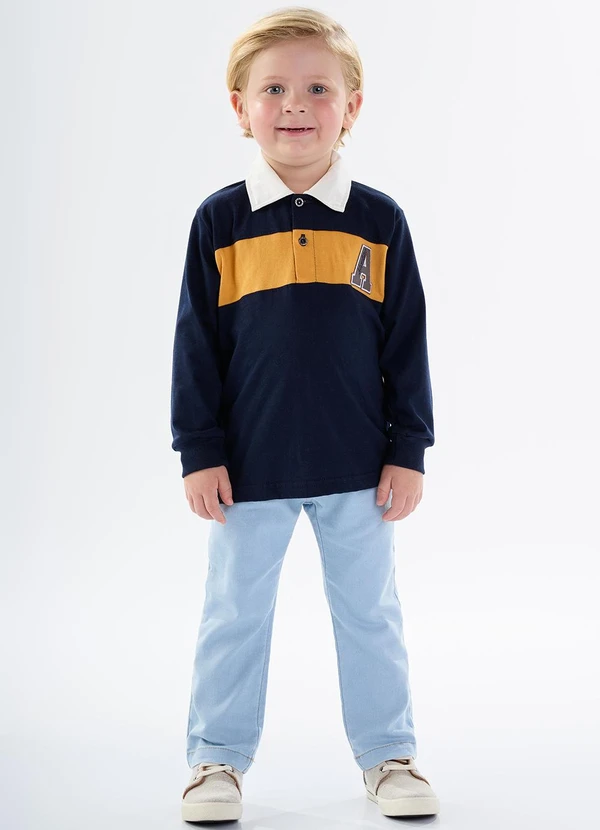 Pulla Bulla - Polo Piquet com Elastano Azul 2