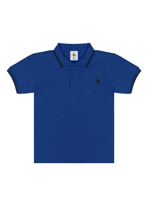 Quimby - Polo Piquet com Elastano Azul - QUIMBY