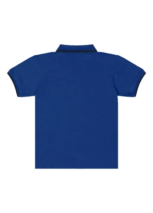 Quimby - Polo Piquet com Elastano Azul - QUIMBY