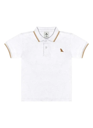 Quimby - Polo Piquet com Elastano Branco - QUIMBY