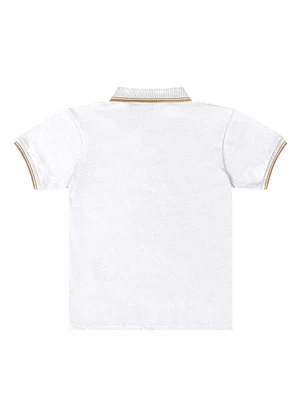 Quimby - Polo Piquet com Elastano Branco - QUIMBY