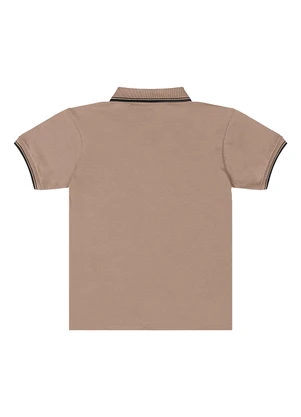 Quimby - Polo Piquet com Elastano Marrom - QUIMBY
