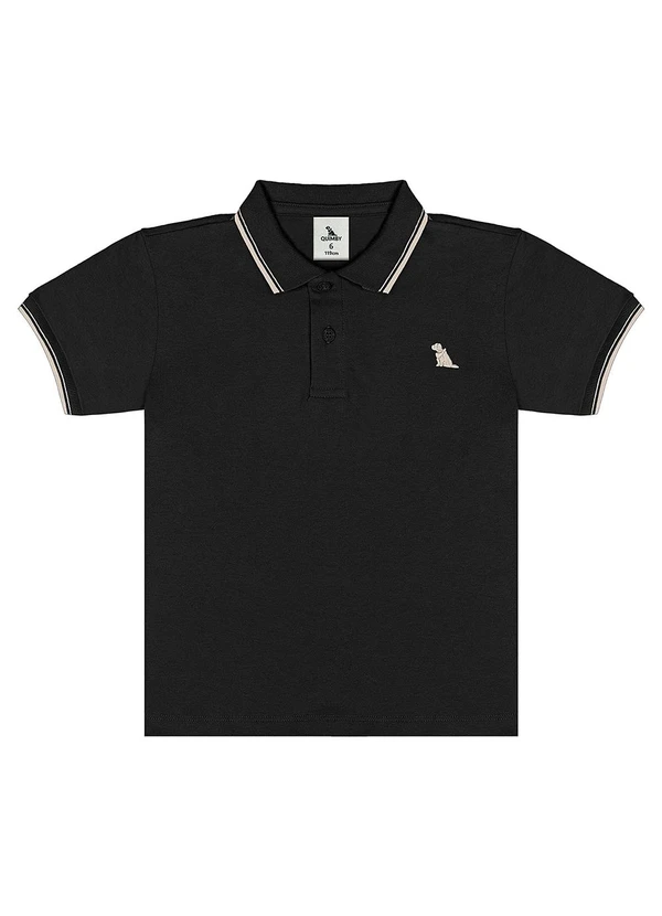 Quimby - Polo Piquet com Elastano Preto 3