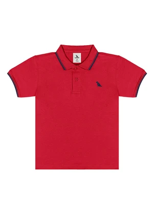 Quimby - Polo Piquet com Elastano Vermelho - QUIMBY