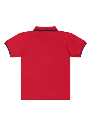 Quimby - Polo Piquet com Elastano Vermelho - QUIMBY