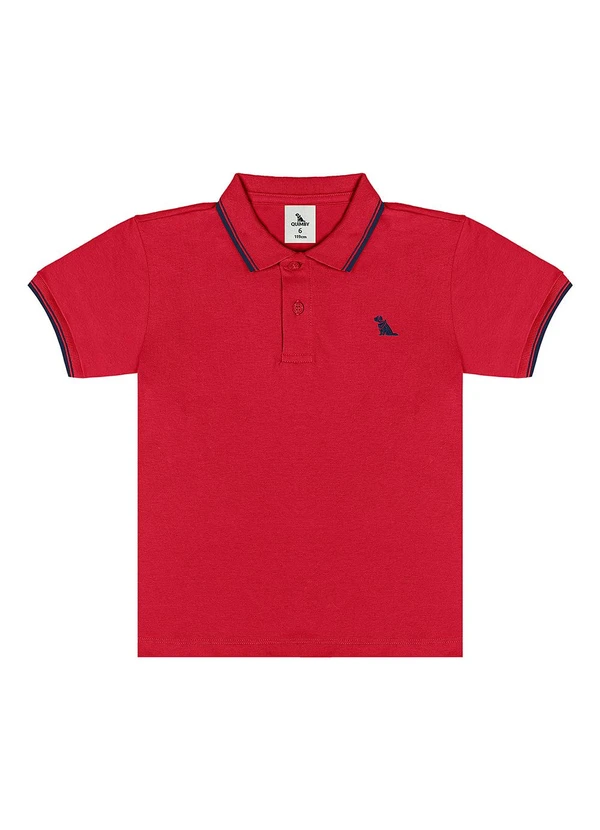 Quimby - Polo Piquet com Elastano Vermelho