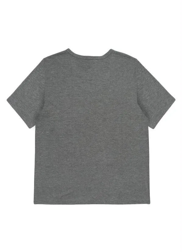 Select - Blusa Juvenil Feminina Kindness Cinza 2