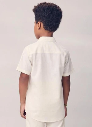 Youccie - Camisa Casual Bordada Bege - YOUCCIE