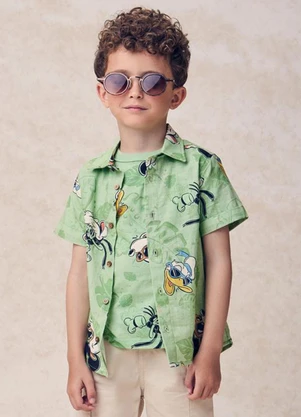 Youccie - Camisa Casual do Mickey And Friends Verde - YOUCCIE