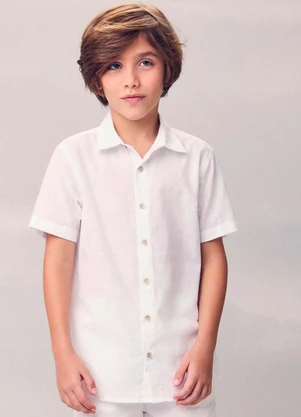 Youccie - Camisa com Botões Rajados Branco - YOUCCIE