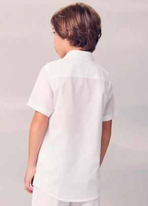 Youccie - Camisa com Botões Rajados Branco - YOUCCIE