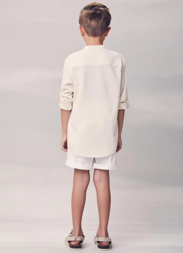 Youccie - Camisa com Martingale Bege 4