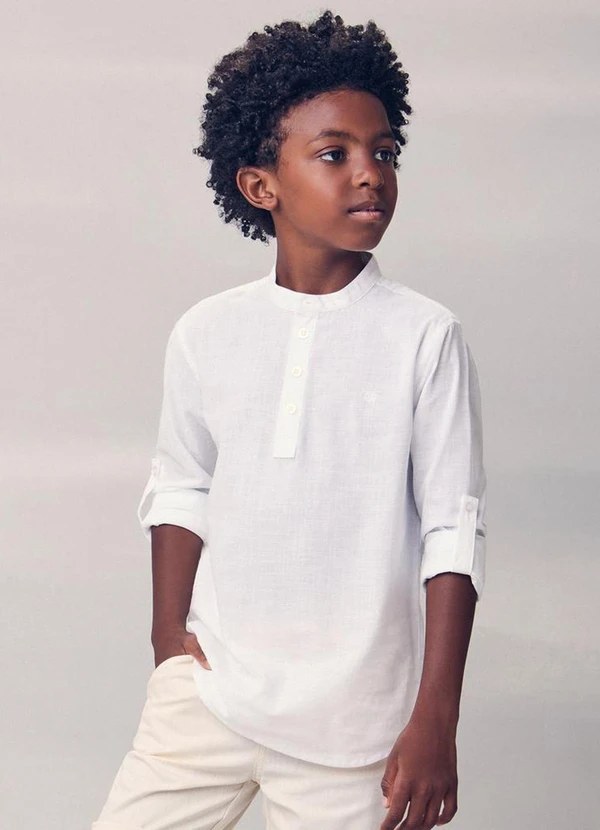 Youccie - Camisa com Martingale Branco