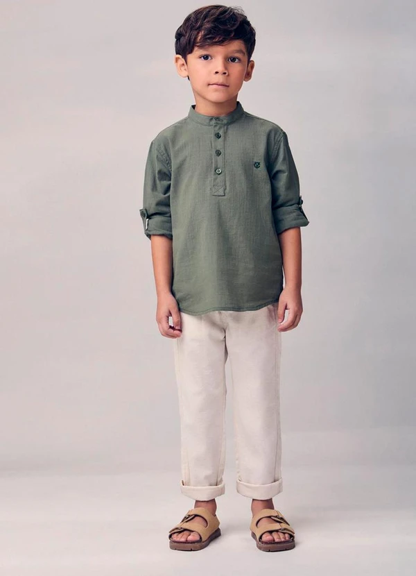 Youccie - Camisa com Martingale Verde 3