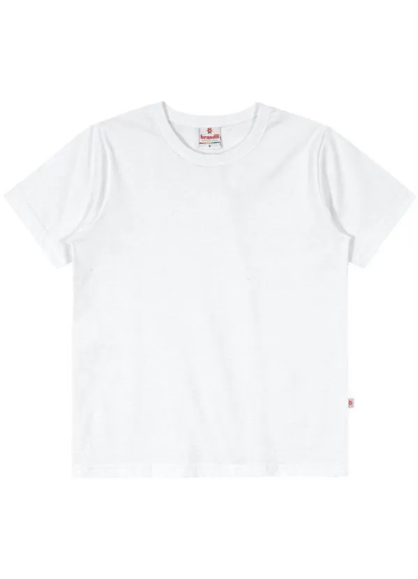 Brandili - Camisa Infantil Menino Malha Branco