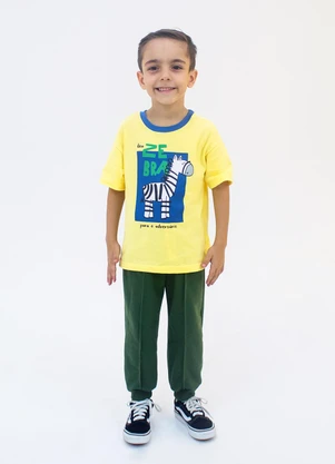 Camisa Oversized Unissex Algodão Três e Já Amarelo - TRÊS E JÁ