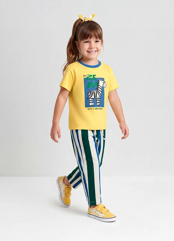 Três e Já - Camisa Oversized Unissex Algodão Três e Já Amarelo