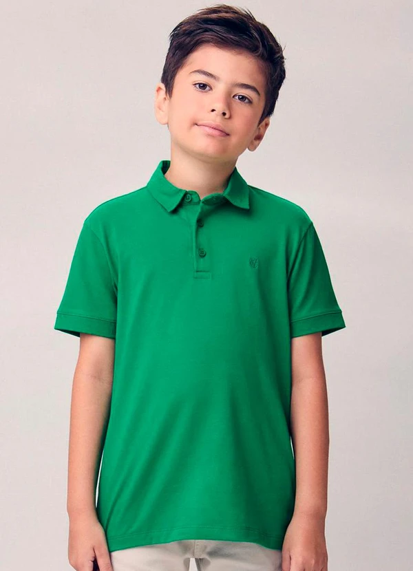 Youccie - Camisa Polo com Patch Verde